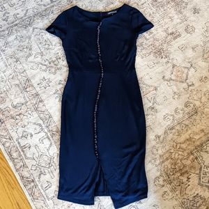 Vintage Navy Sheath Dress